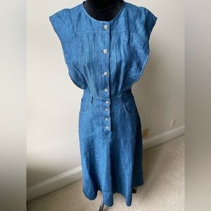 Women's Ruffle Sleeveless A-Line Dress